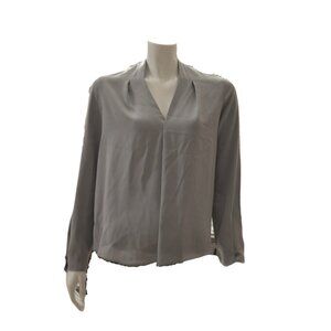 Reiss Mapel Wrap Top V-Neck Long Sleeve Blouse size 4 US